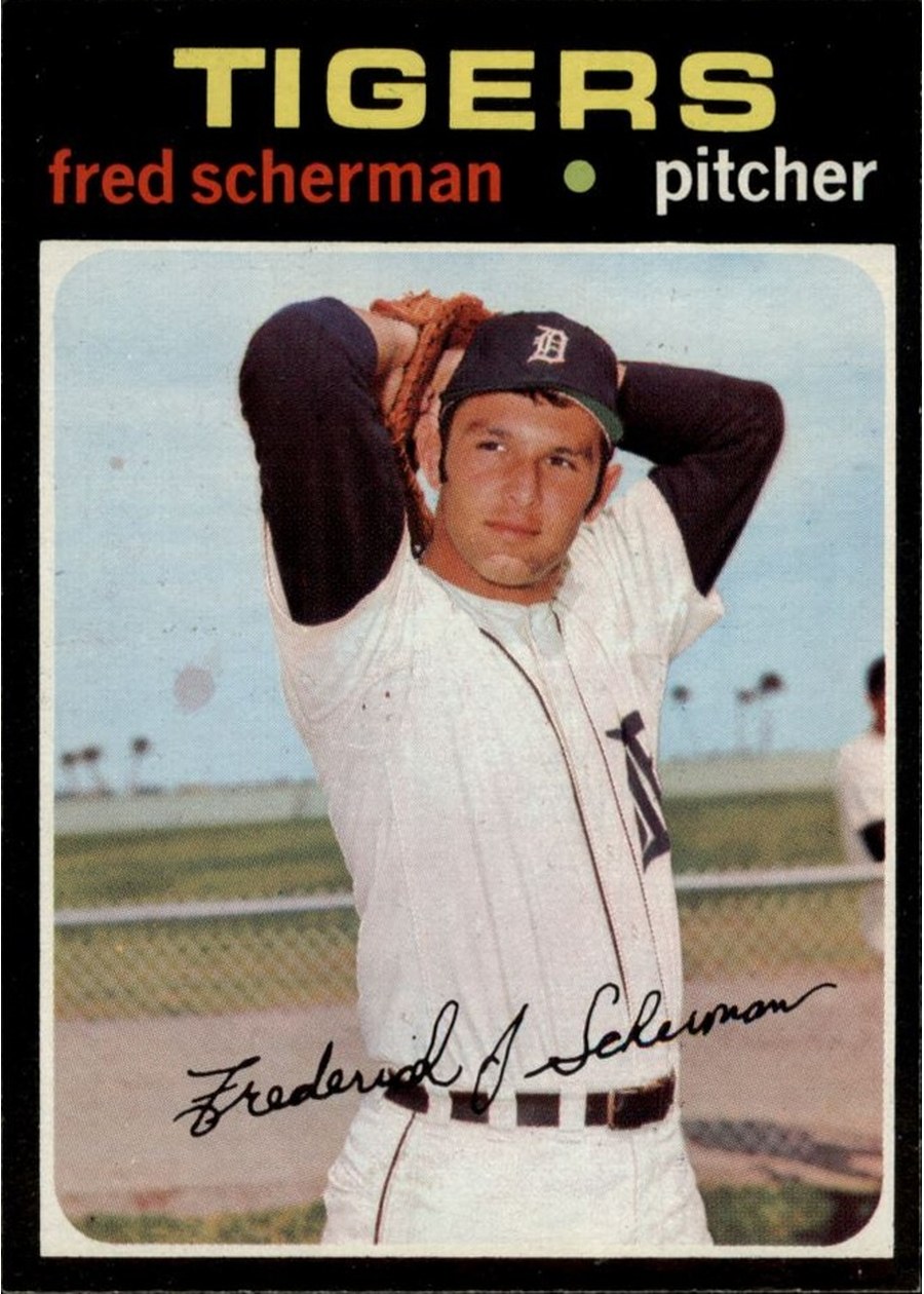 1971 Topps #316 Fred Scherman, Detroit Tigers