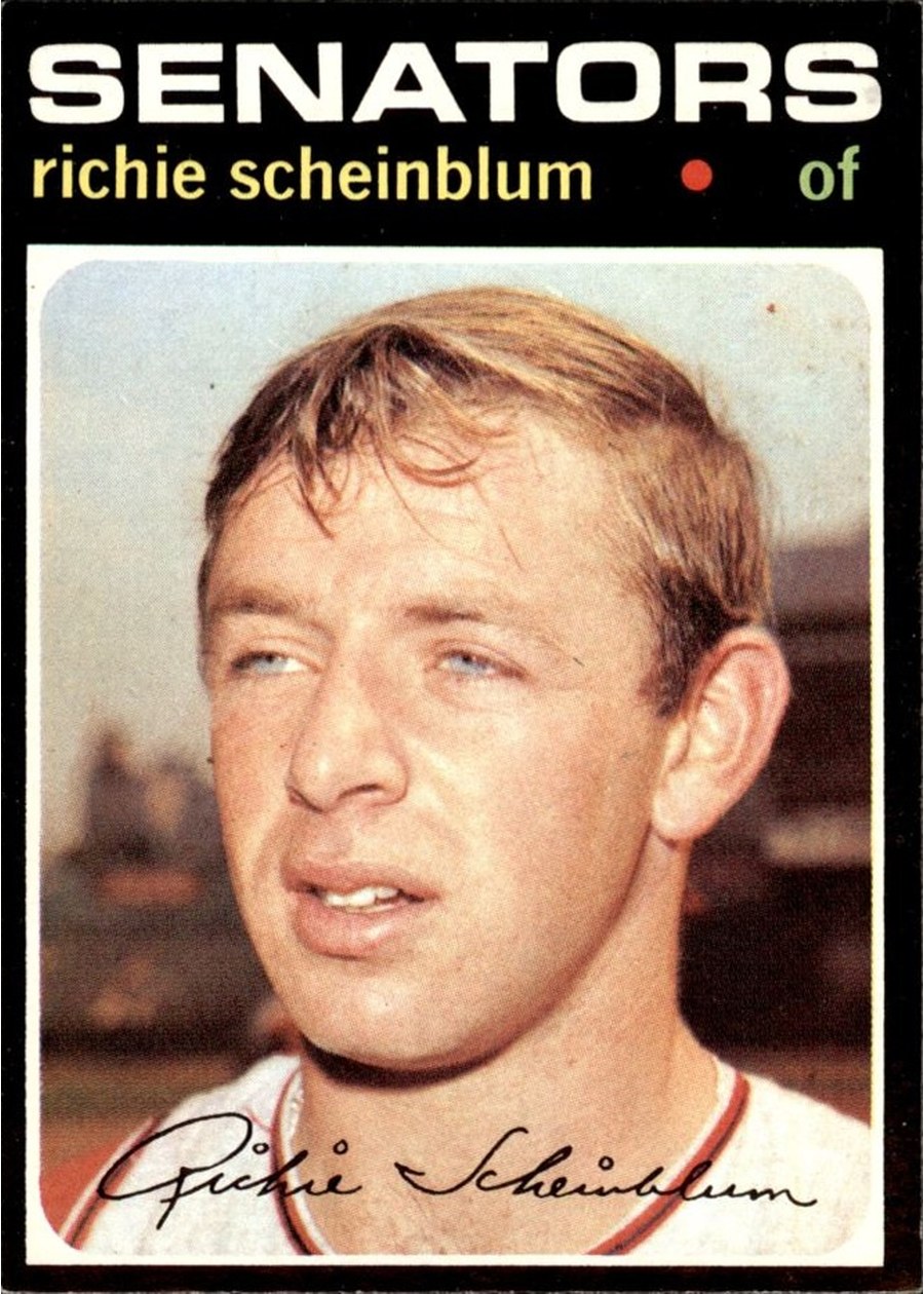 1971 Topps #326 Richie Scheinblum, Washington Senators