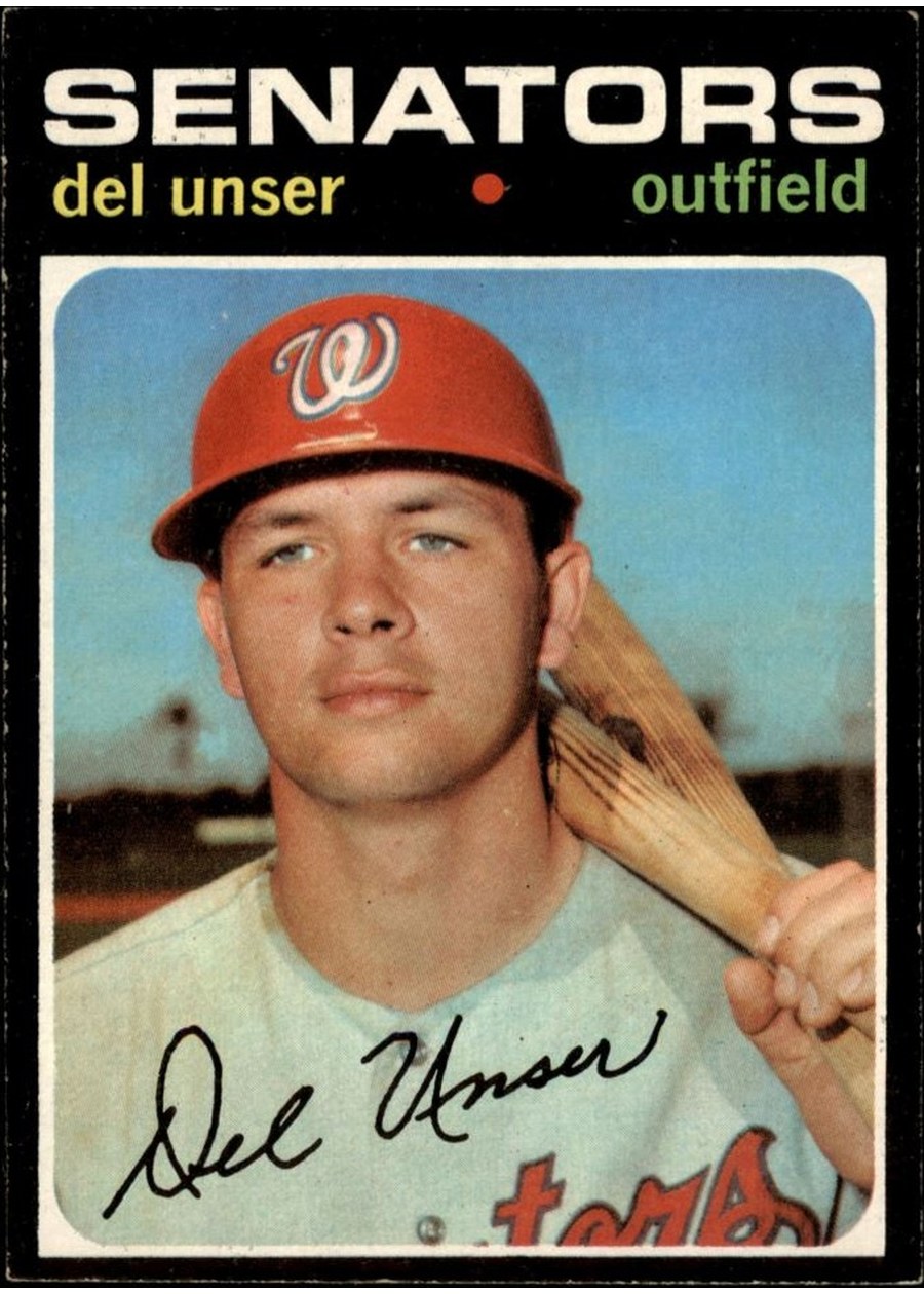 1971 Topps #33 Del Unser, Washington Senators