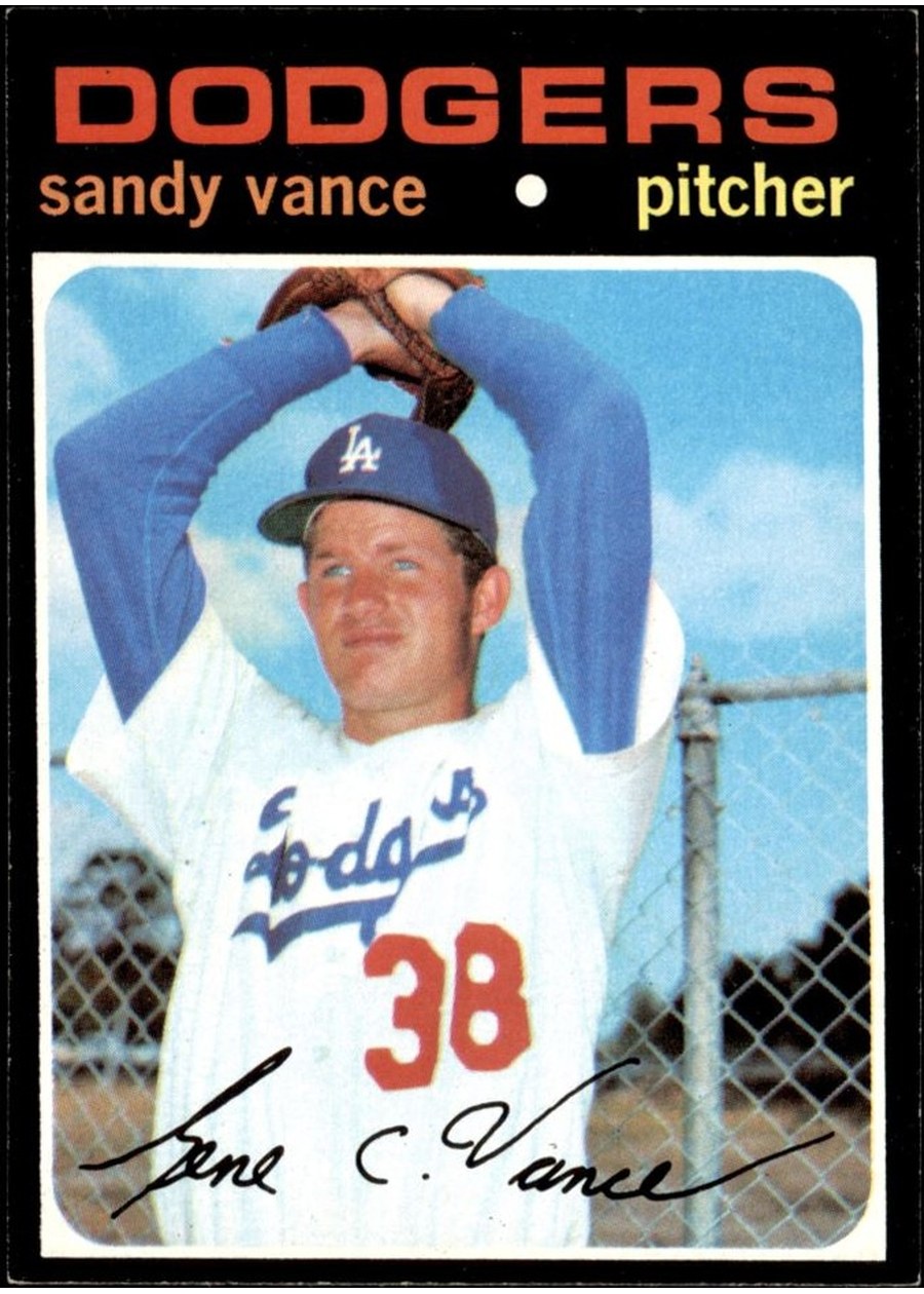 1971 Topps #34 Sandy Vance, Los Angeles Dodgers