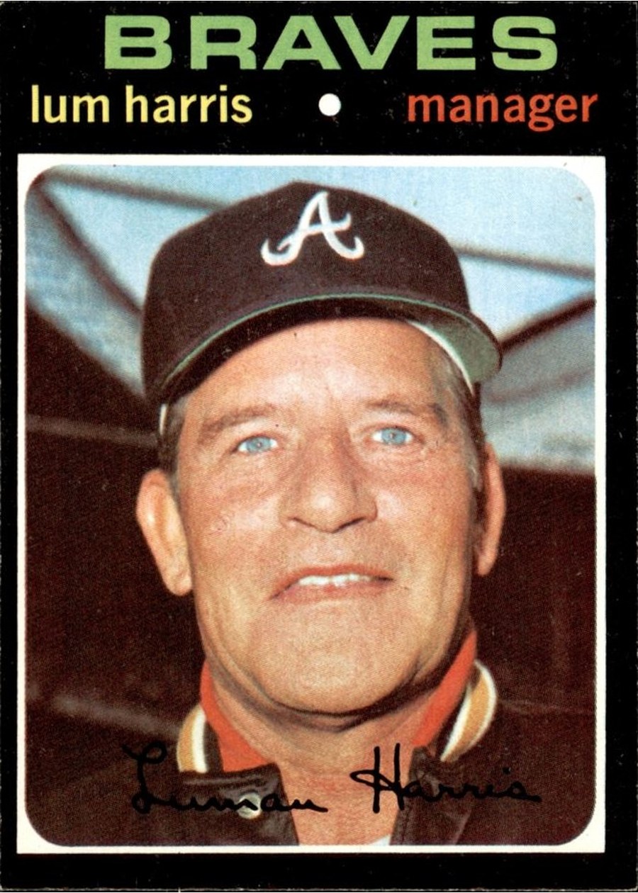 1971 Topps #346 Lum Harris, Atlanta Braves