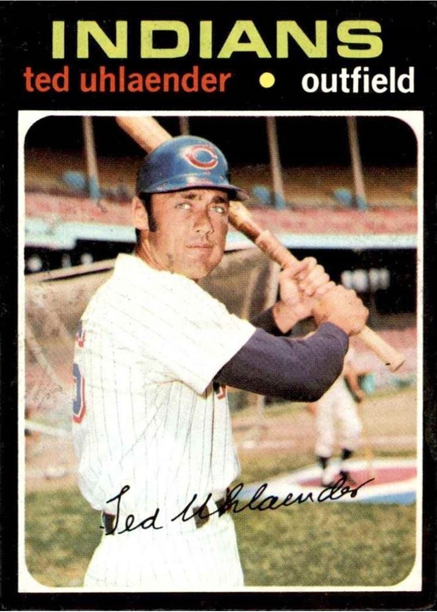 1971 Topps #347 Ted Uhlaender, Cleveland Indians