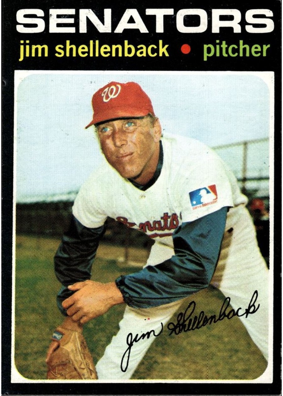 1971 Topps #351 Jim Shellenback, Washington Senators
