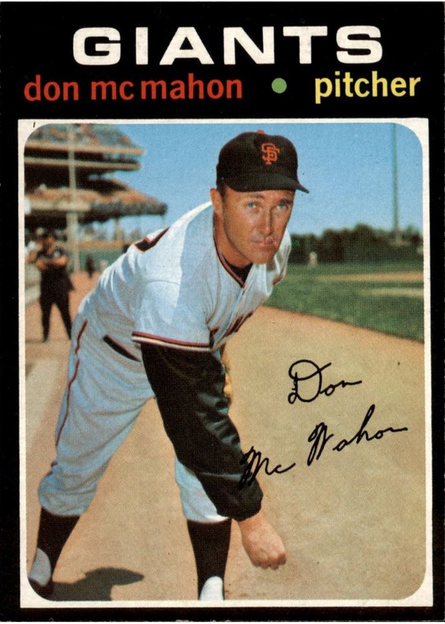 1971 Topps #354 Don McMahon, San Francisco Giants