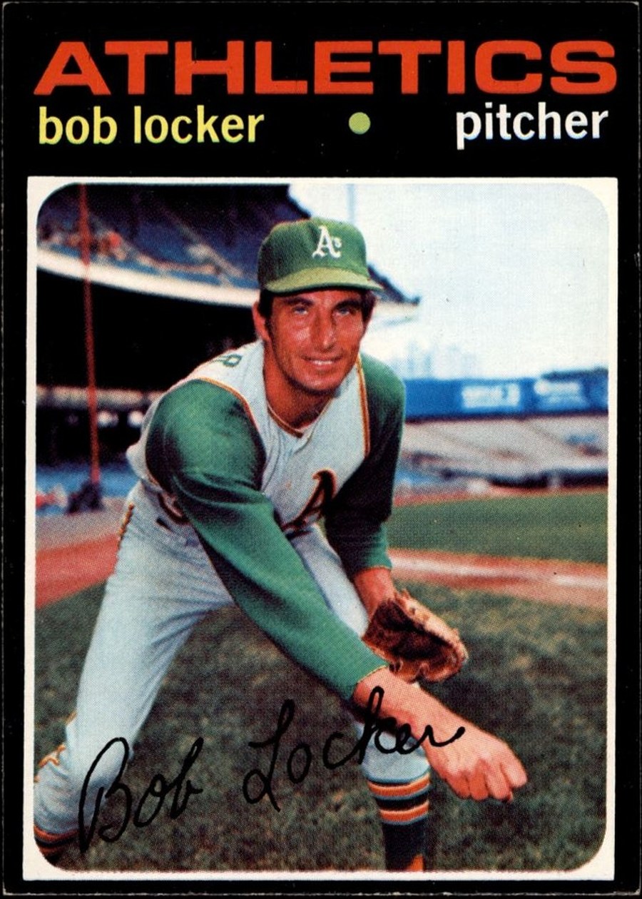 1971 Topps #356 Bob Locker, Oakland Athletics