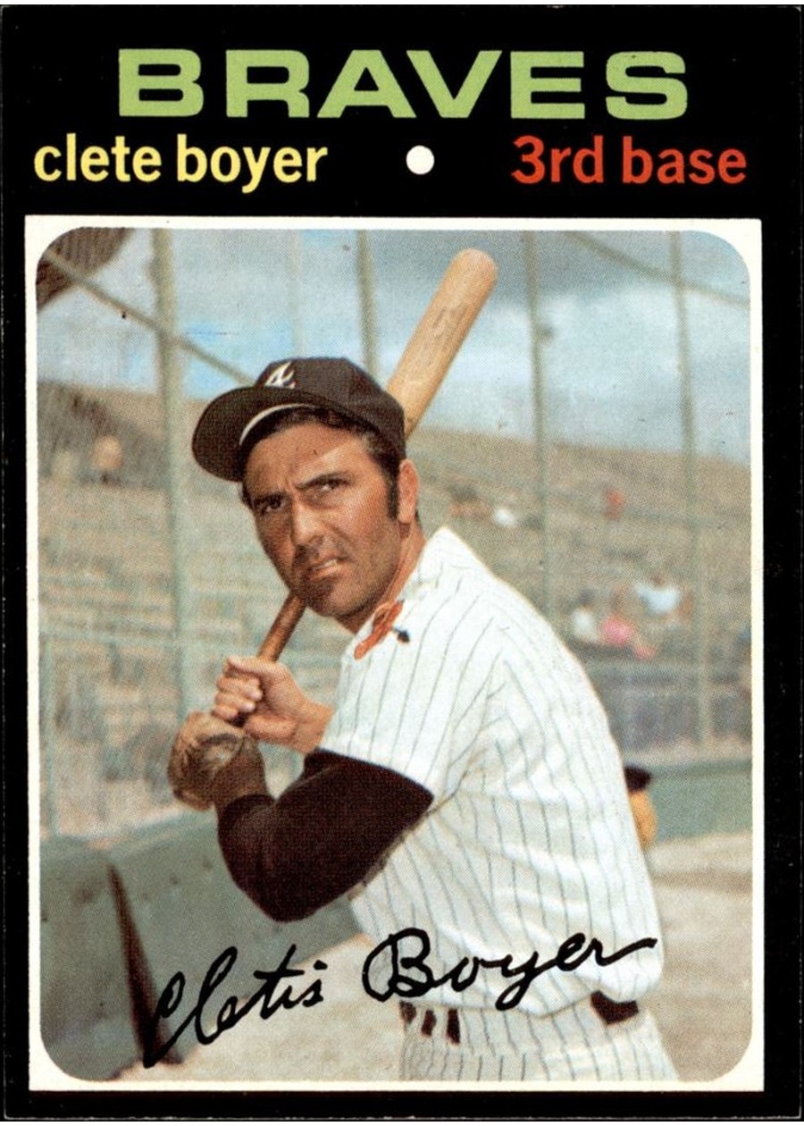 1971 Topps #374 Clete Boyer, Atlanta Braves