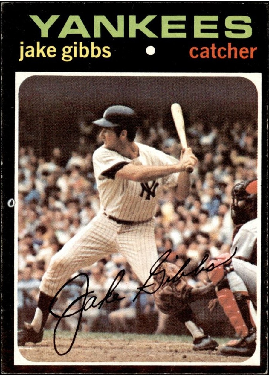 1971 Topps #382 Jake Gibbs, New York Yankees