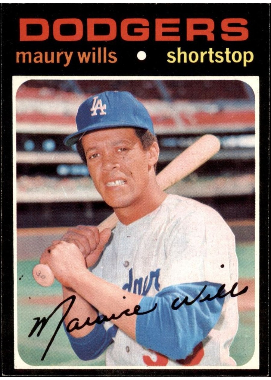 1971 Topps #385 Maury Wills, Los Angeles Dodgers