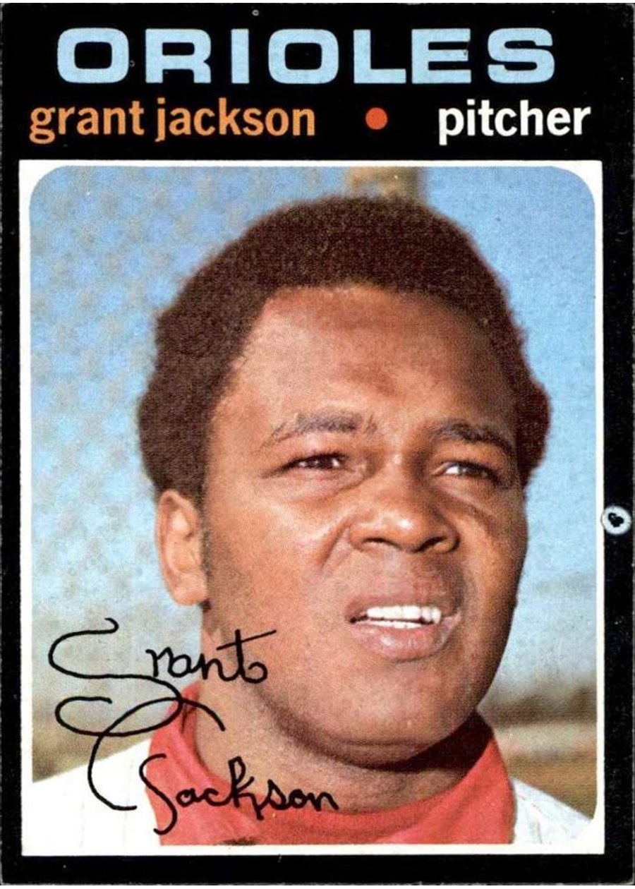 1971 Topps #392 Grant Jackson, Baltimore Orioles