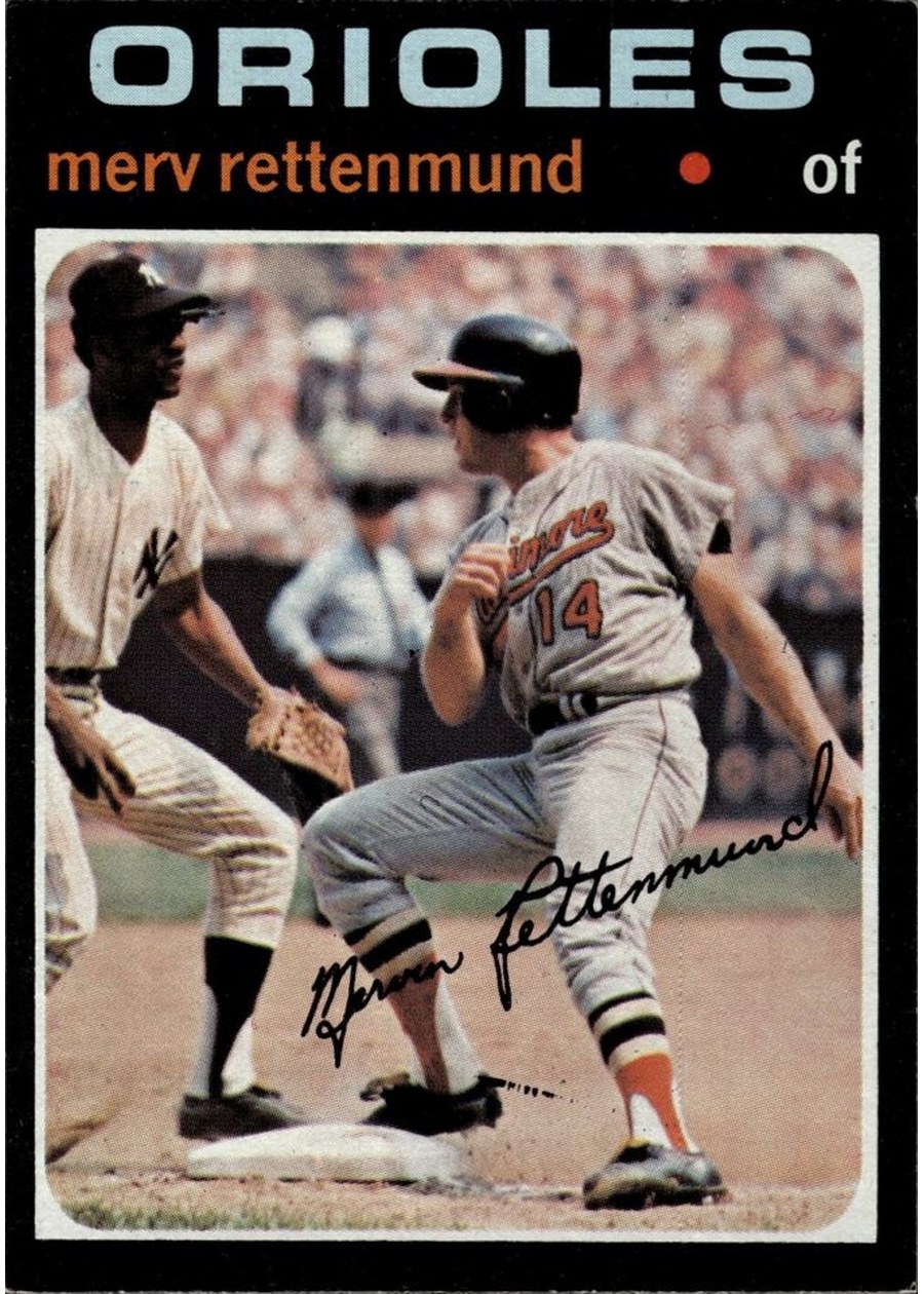 1971 Topps #393 Merv Rettenmund, Baltimore Orioles