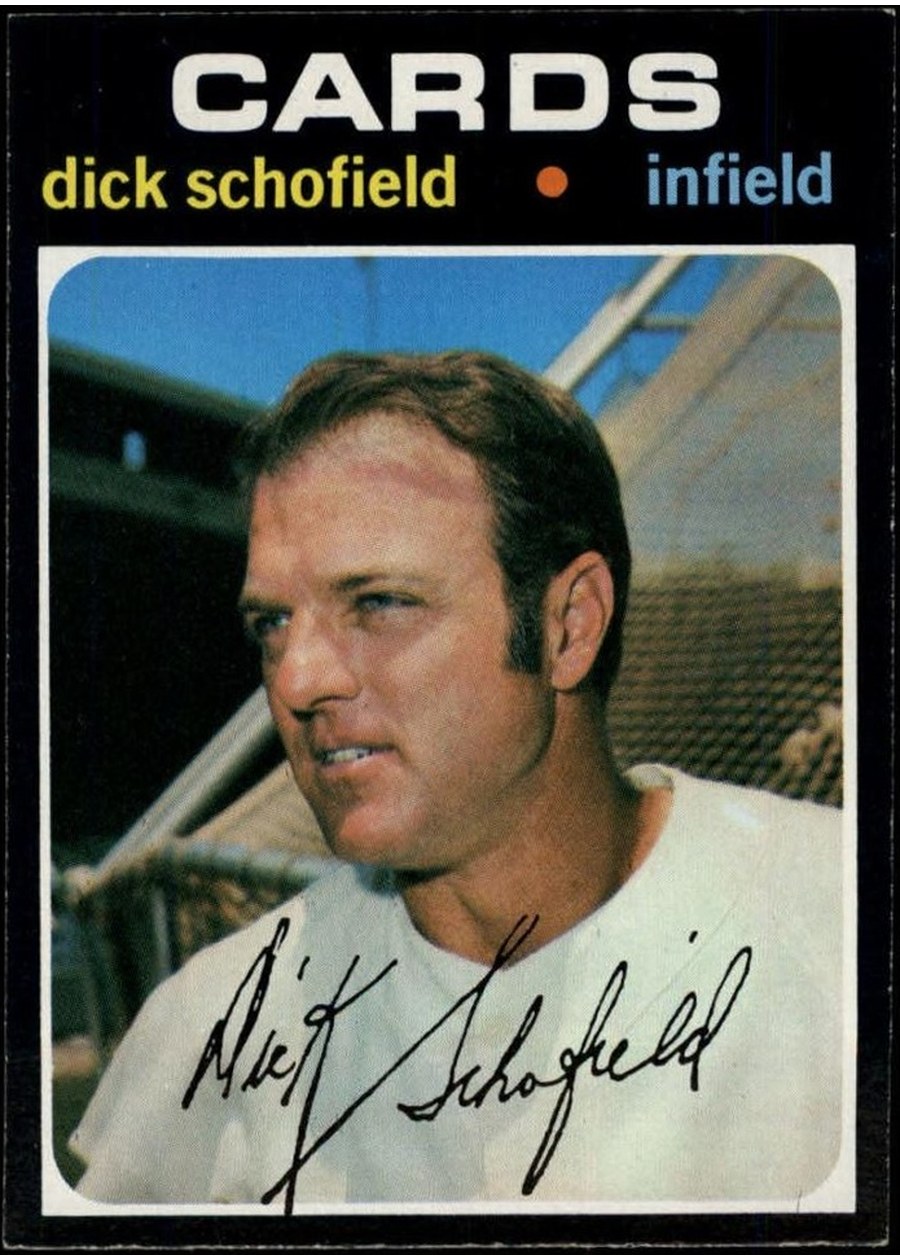 1971 Topps #396 Dick Schofield, St. Louis Cardinals
