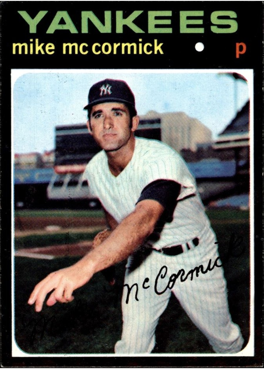 1971 Topps #438 Mike McCormick, New York Yankees