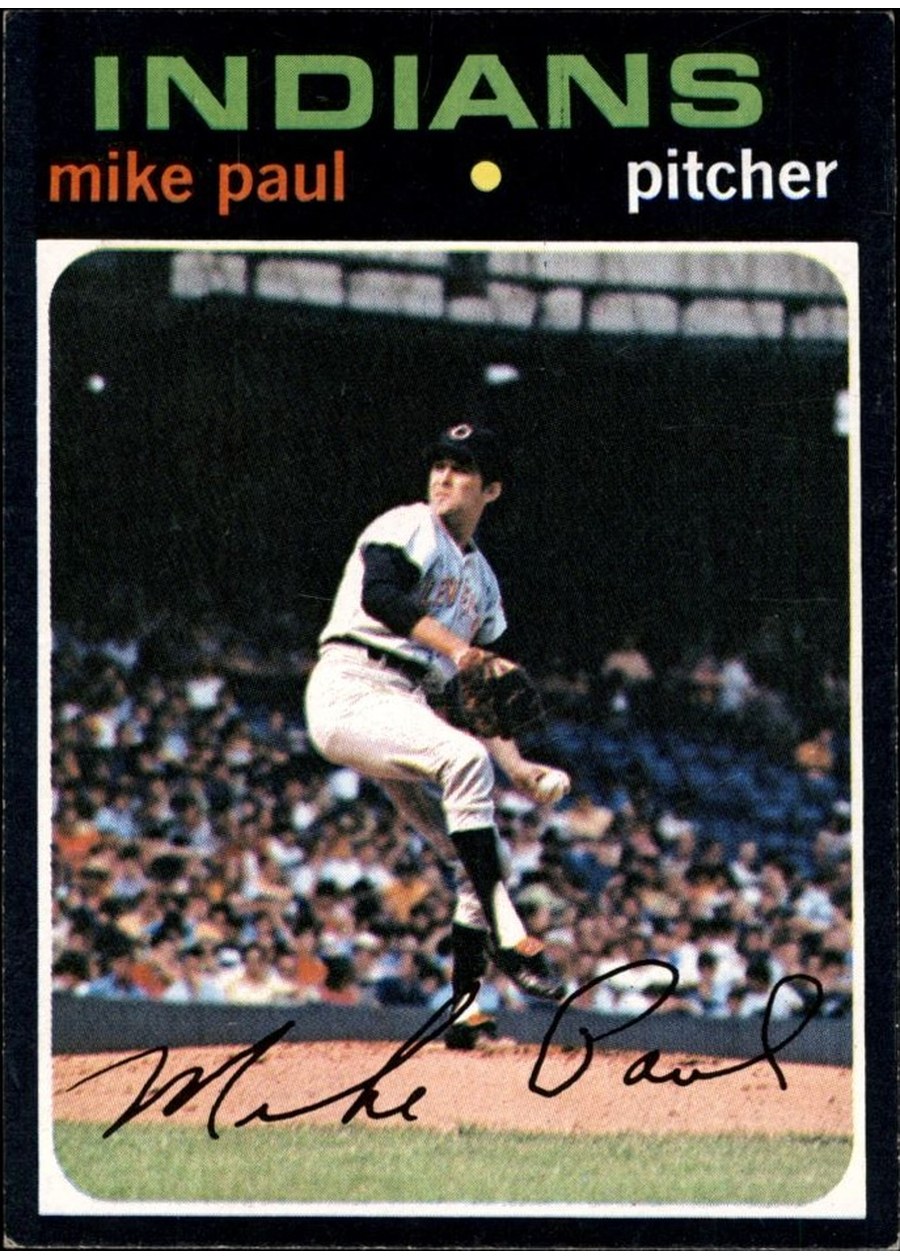 1971 Topps #454 Mike Paul, Cleveland Indians
