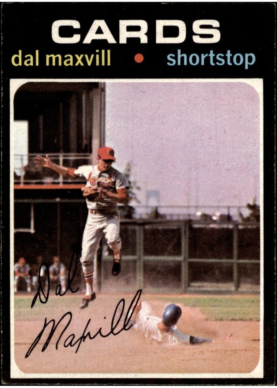 1971 Topps #476 Dal Maxvill, St. Louis Cardinals