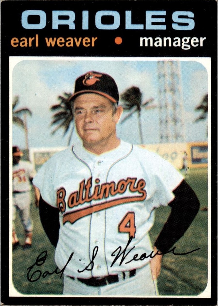 1971 Topps #477 Earl Weaver, Baltimore Orioles