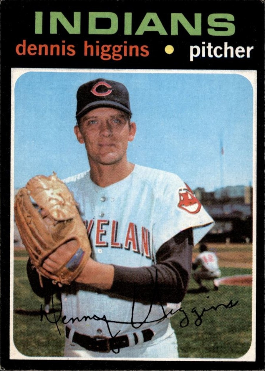 1971 Topps #479 Dennis Higgins, Cleveland Indians