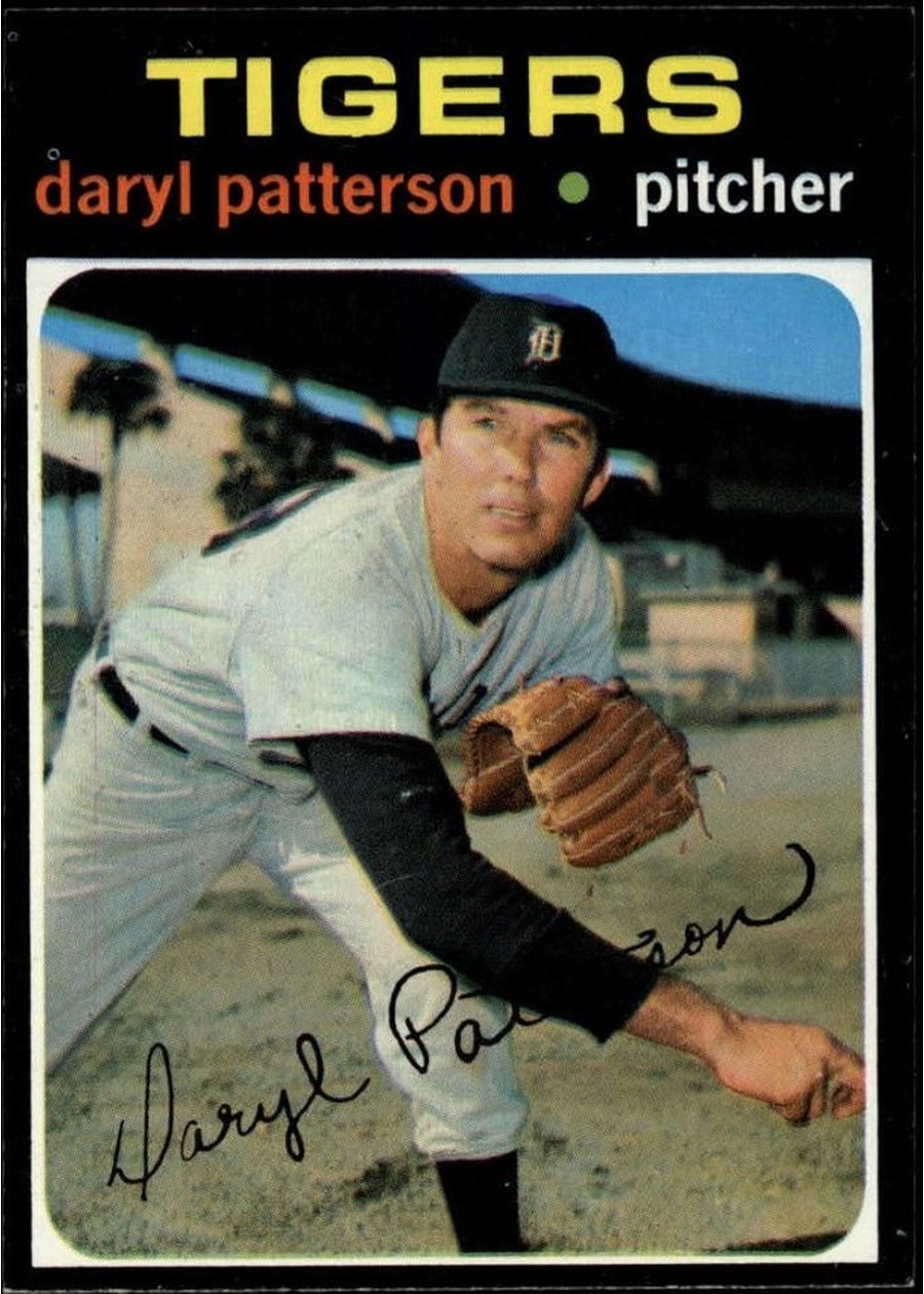1971 Topps #481 Daryl Patterson, Detroit Tigers
