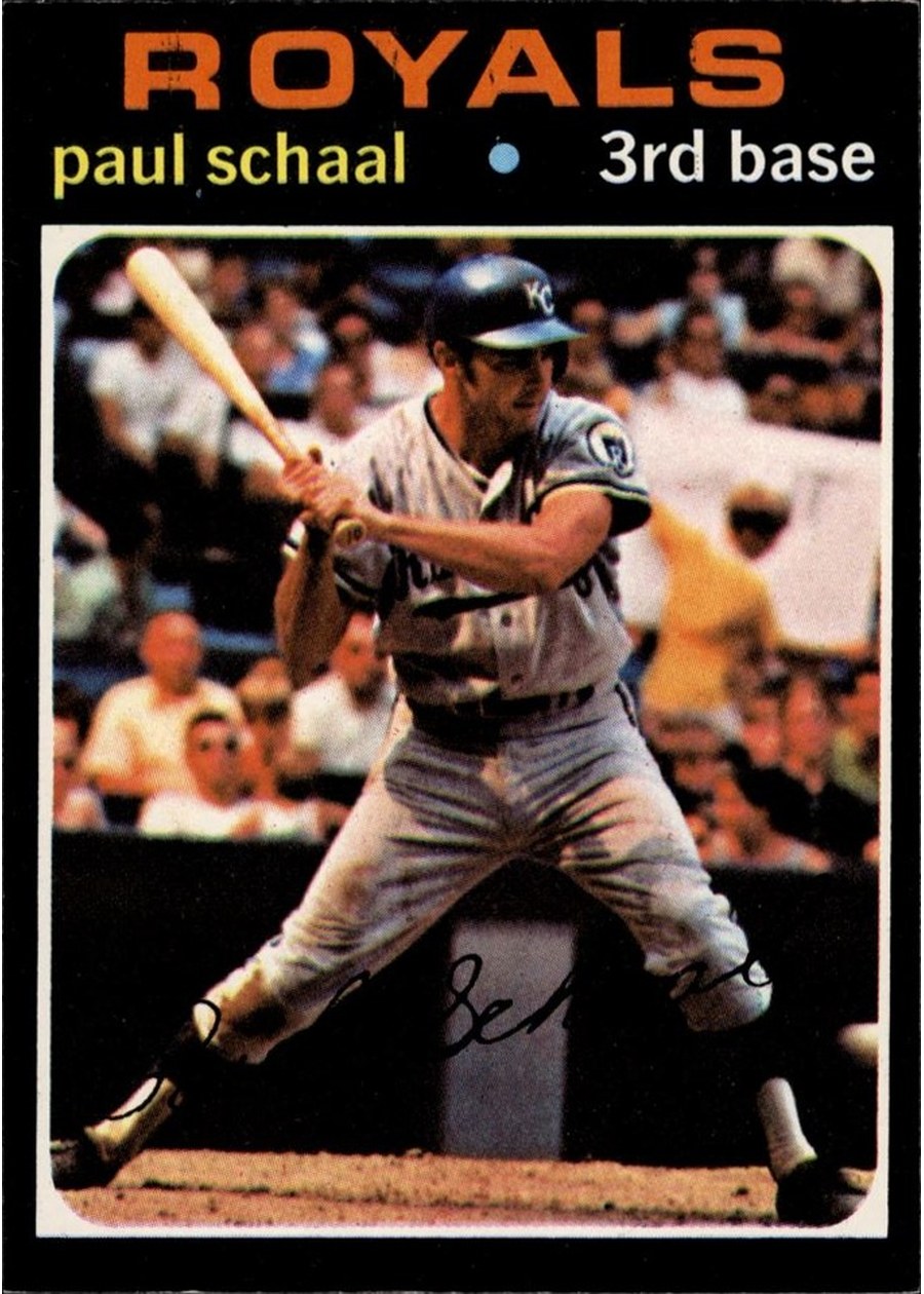 1971 Topps #487 Paul Schaal, Kansas City Royals
