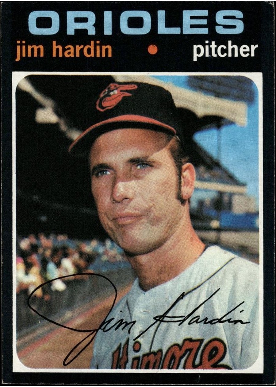 1971 Topps #491 Jim Hardin, Baltimore Orioles