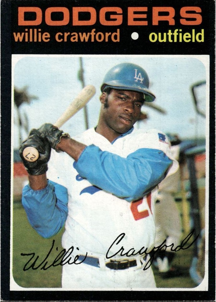 1971 Topps #519 Willie Crawford, Los Angeles Dodgers
