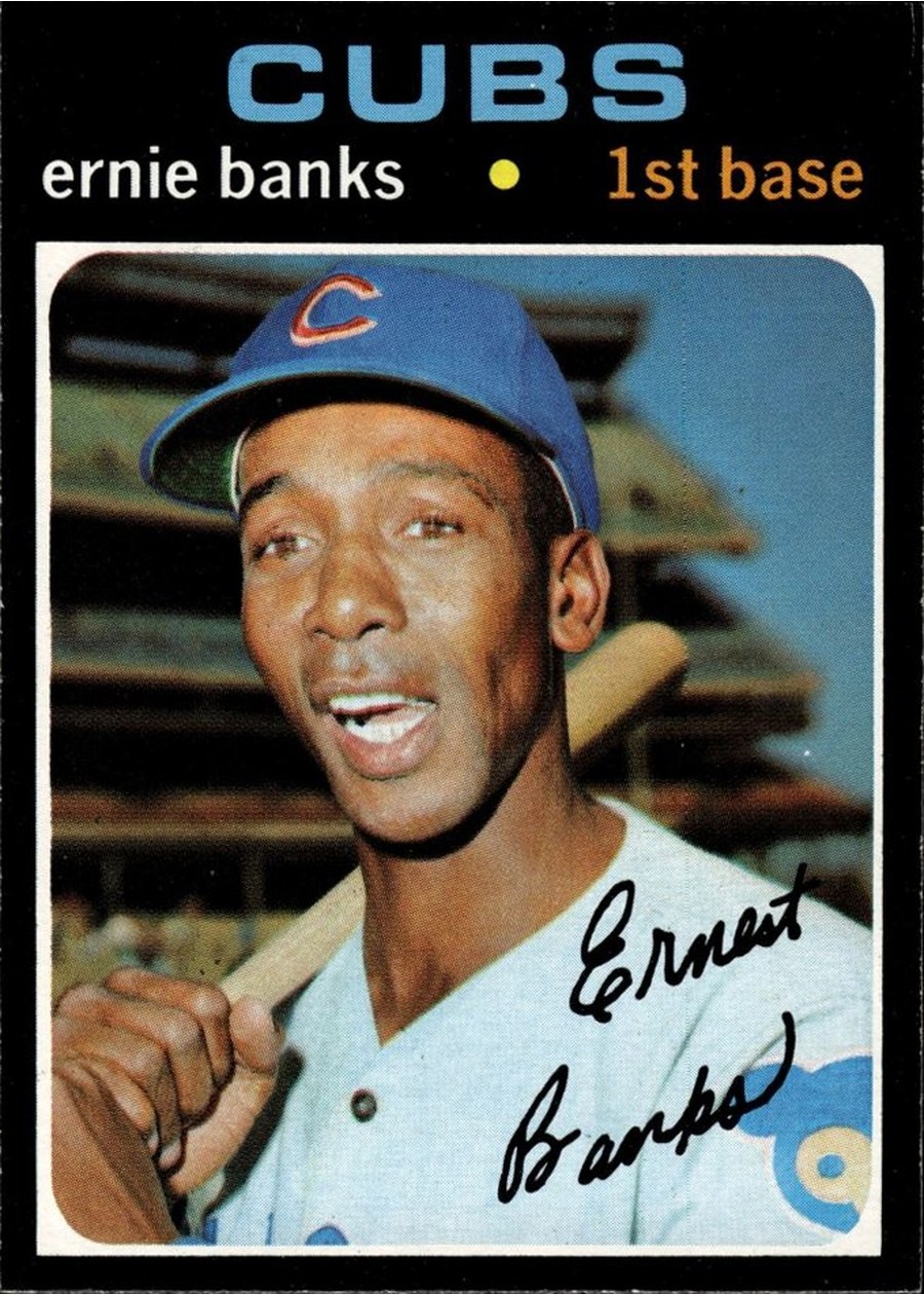 1971 Topps #525 Ernie Banks, Chicago Cubs