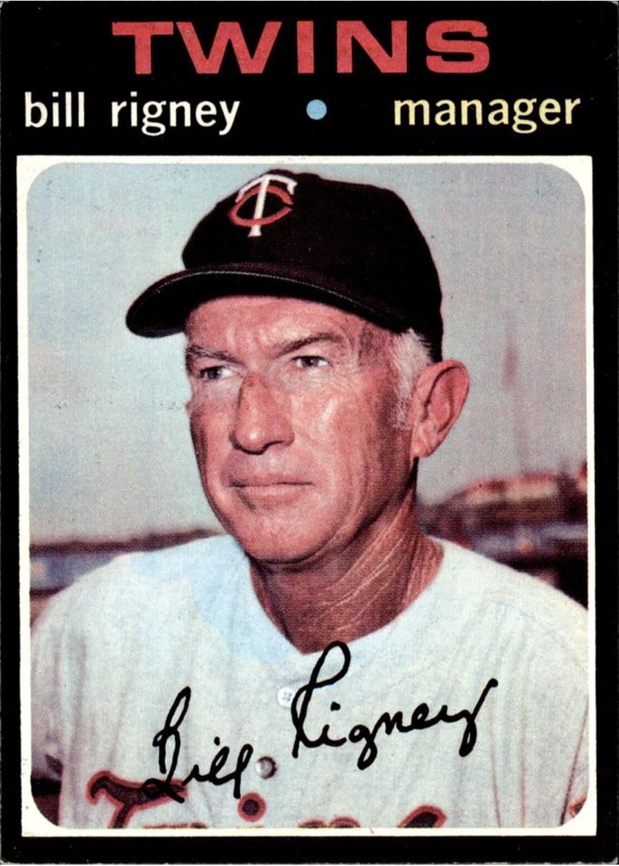 1971 Topps #532 Bill Rigney, Minnesota Twins