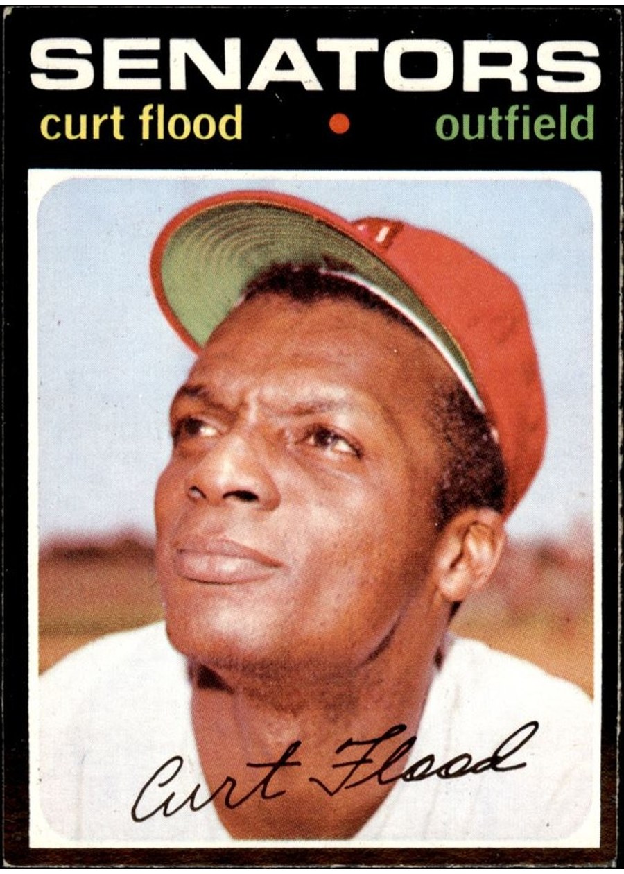 1971 Topps #535 Curt Flood, Washington Senators