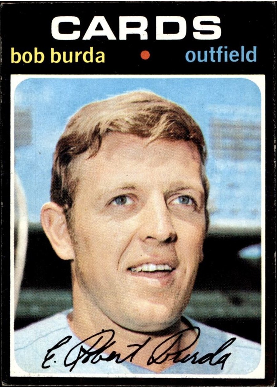 1971 Topps #541 Bob Burda, St. Louis Cardinals