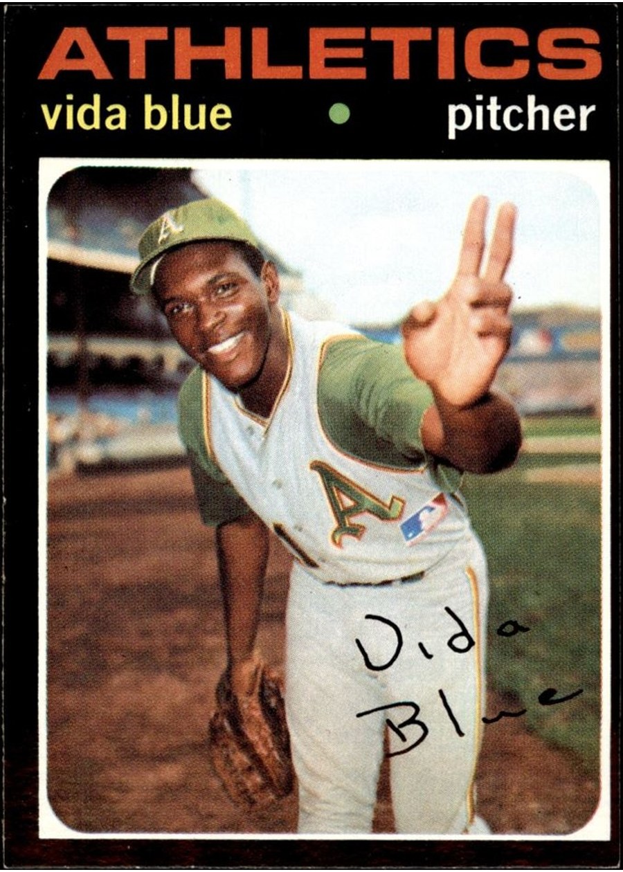 1971 Topps #544 Vida Blue, Oakland Athletics