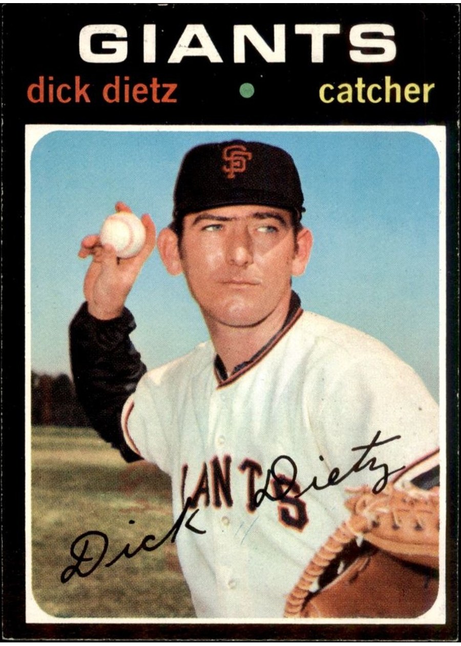 1971 Topps #545 Dick Dietz, San Francisco Giants