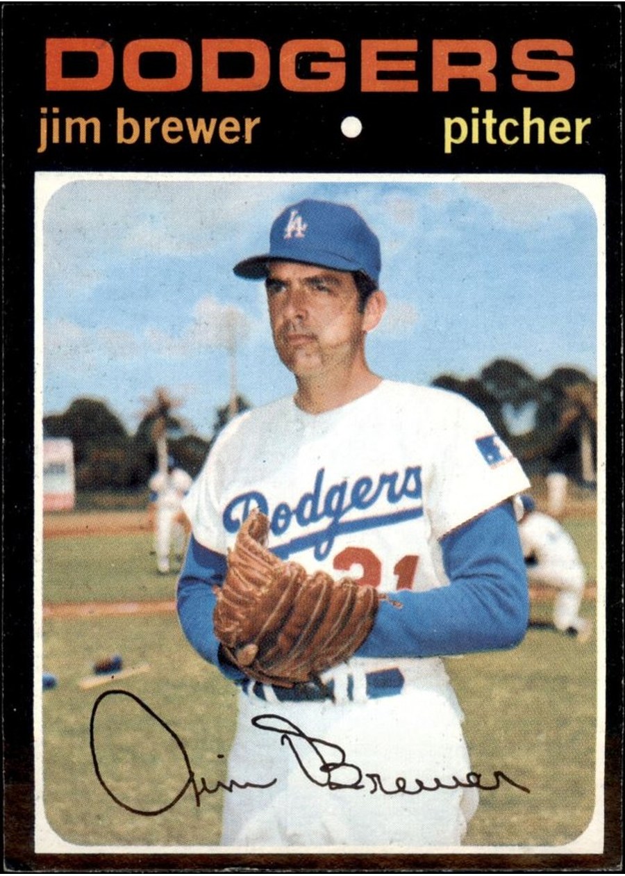 1971 Topps #549 Jim Brewer, Los Angeles Dodgers