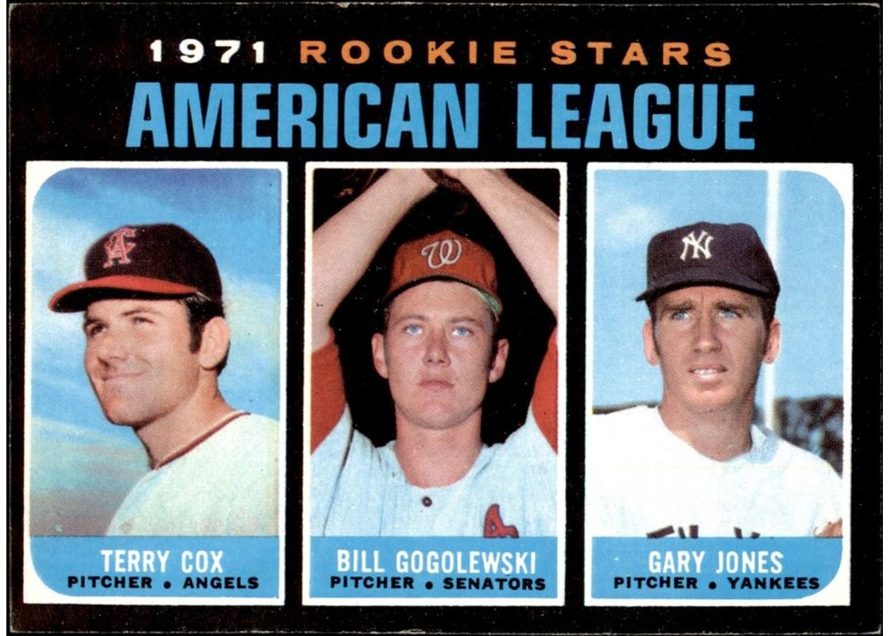 1971 Topps #559 American League 1971 Rookie Stars, California Angels / Washington Senators / New York Yankees