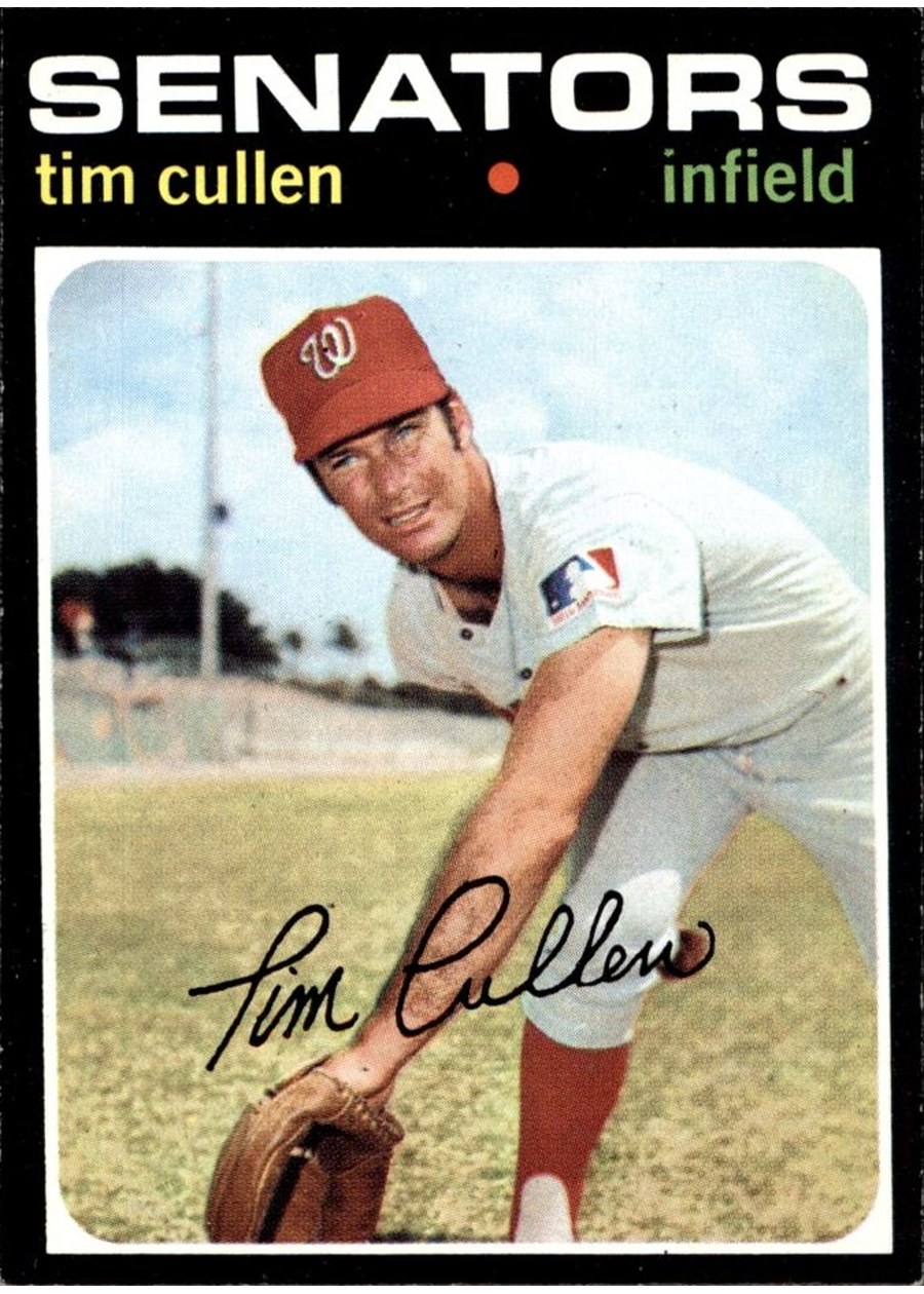 1971 Topps #566 Tim Cullen, Washington Senators