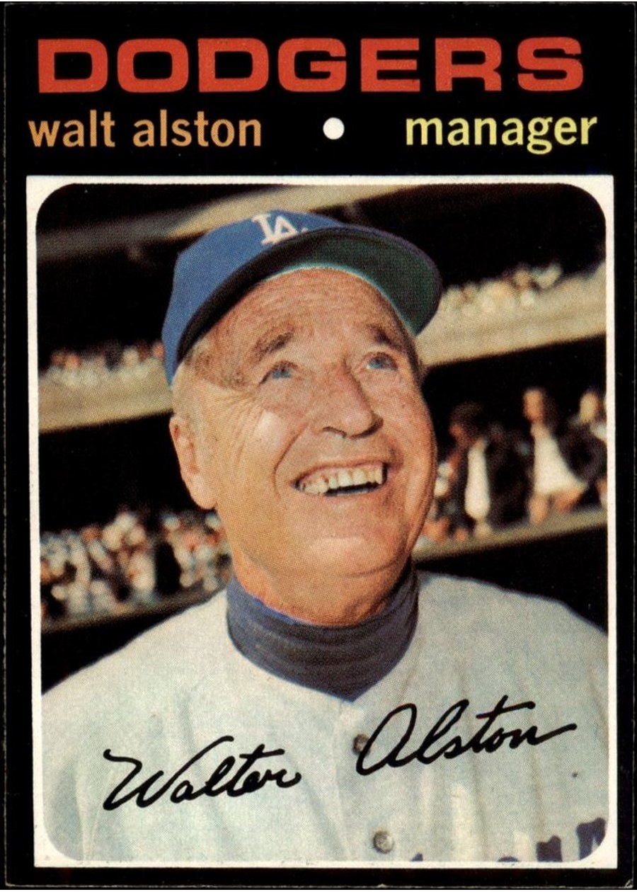 1971 Topps #567 Walt Alston, Los Angeles Dodgers