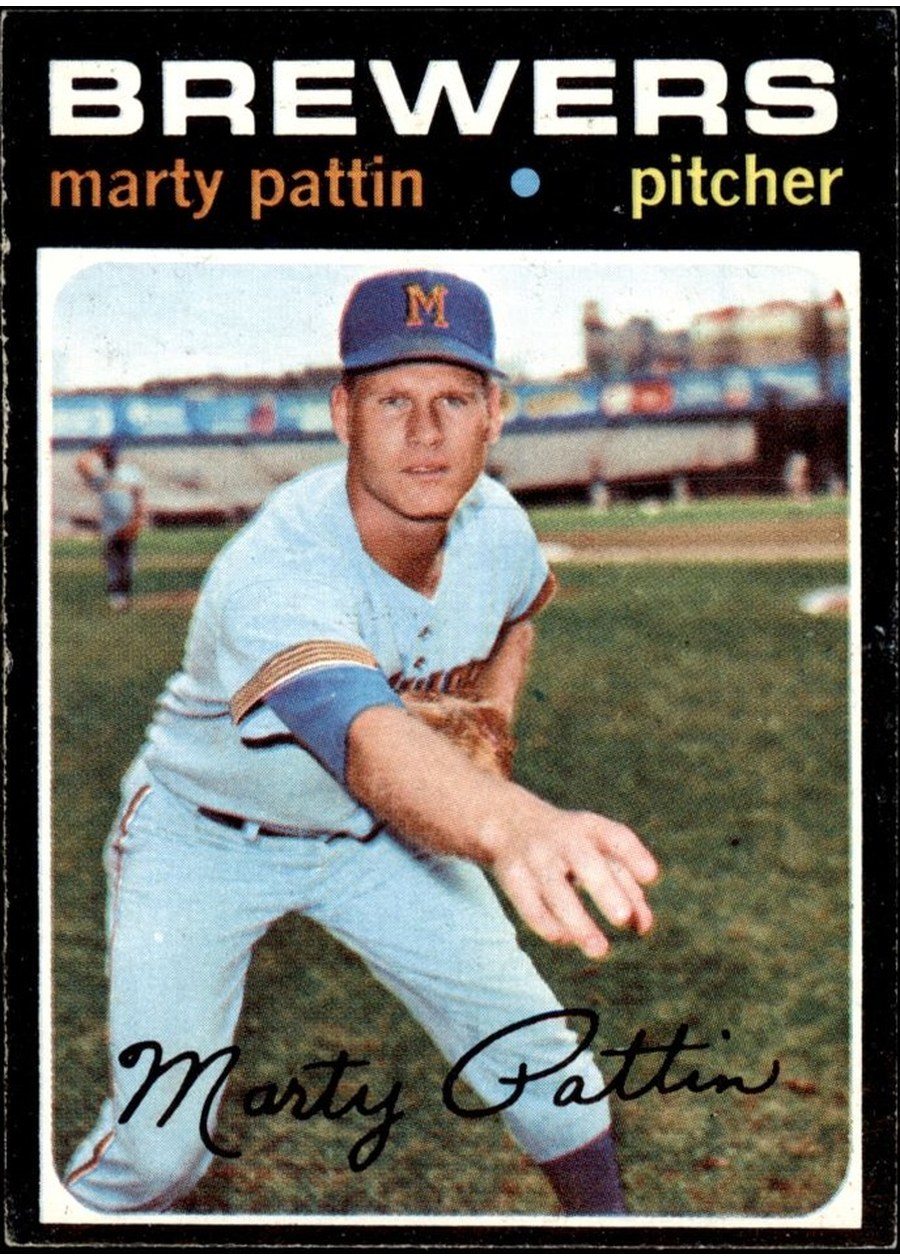 1971 Topps #579 Marty Pattin, Milwaukee Brewers