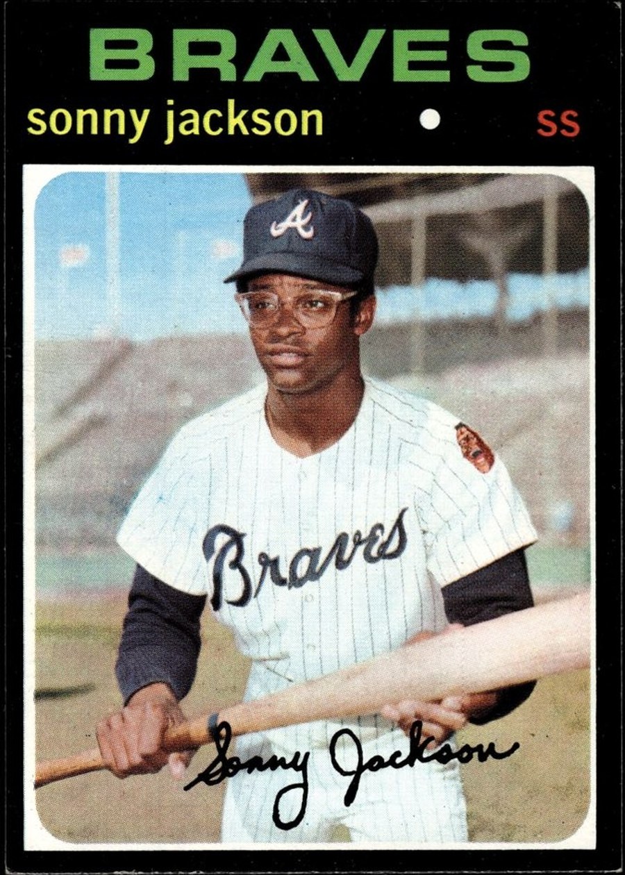 1971 Topps #587 Sonny Jackson, Atlanta Braves
