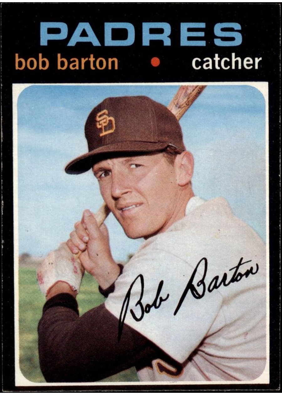 1971 Topps #589 Bob Barton, San Diego Padres