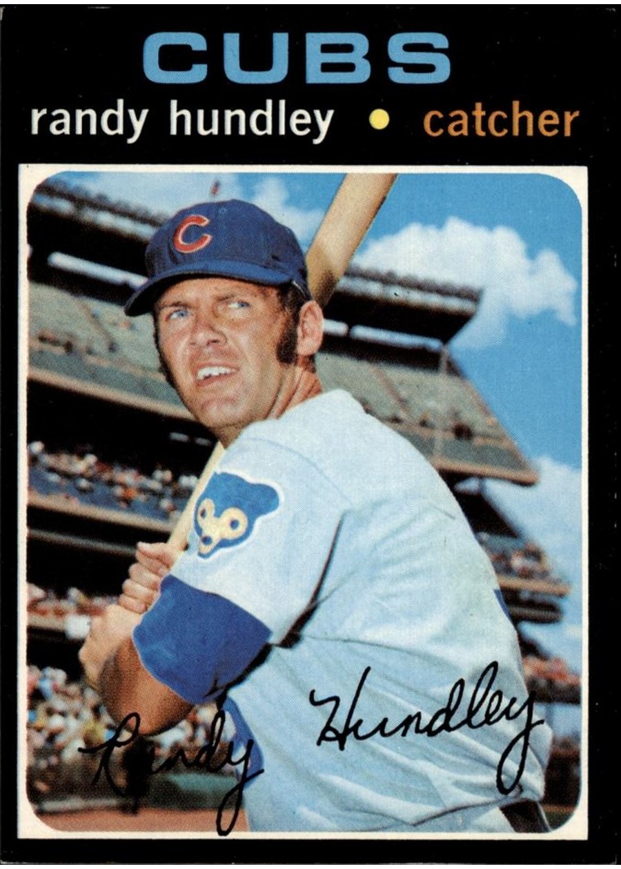 1971 Topps #592 Randy Hundley, Chicago Cubs