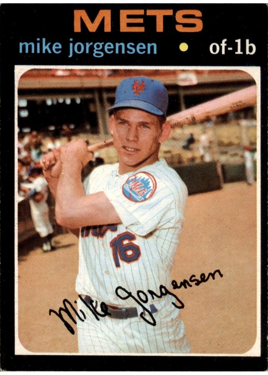 1971 Topps #596 Mike Jorgensen, New York Mets