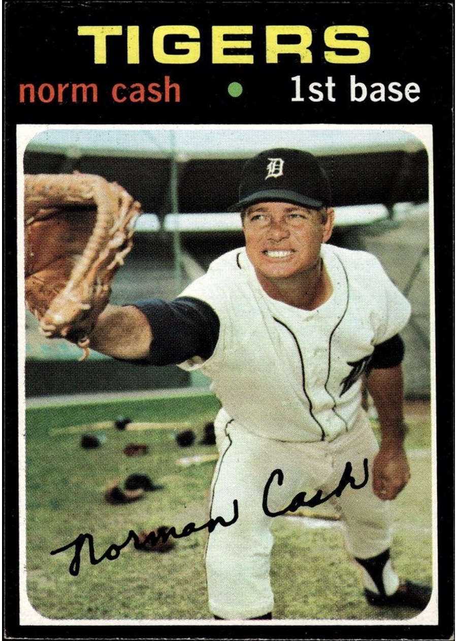 1971 Topps #599 Norm Cash, Detroit Tigers