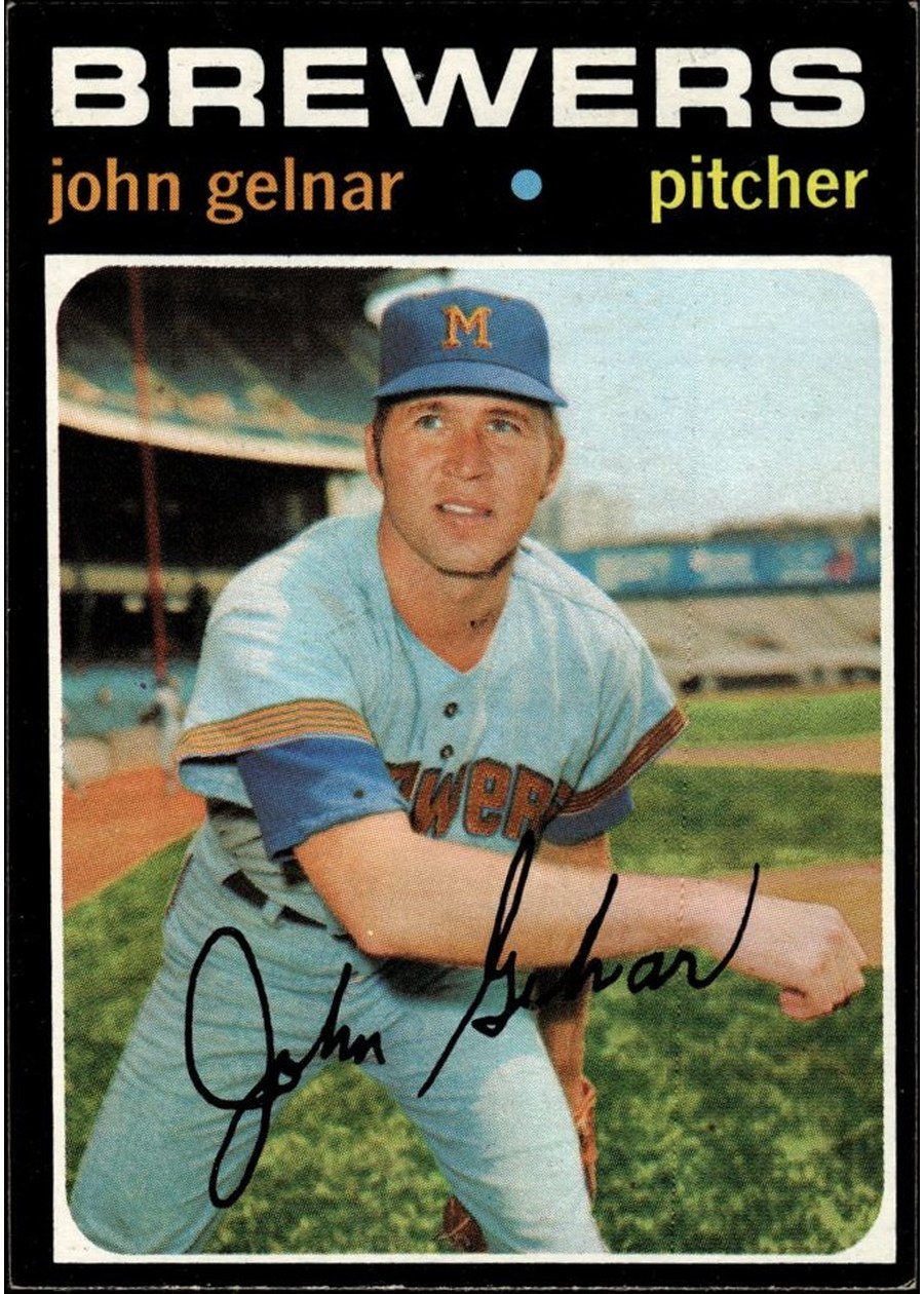 1971 Topps #604 John Gelnar, Milwaukee Brewers