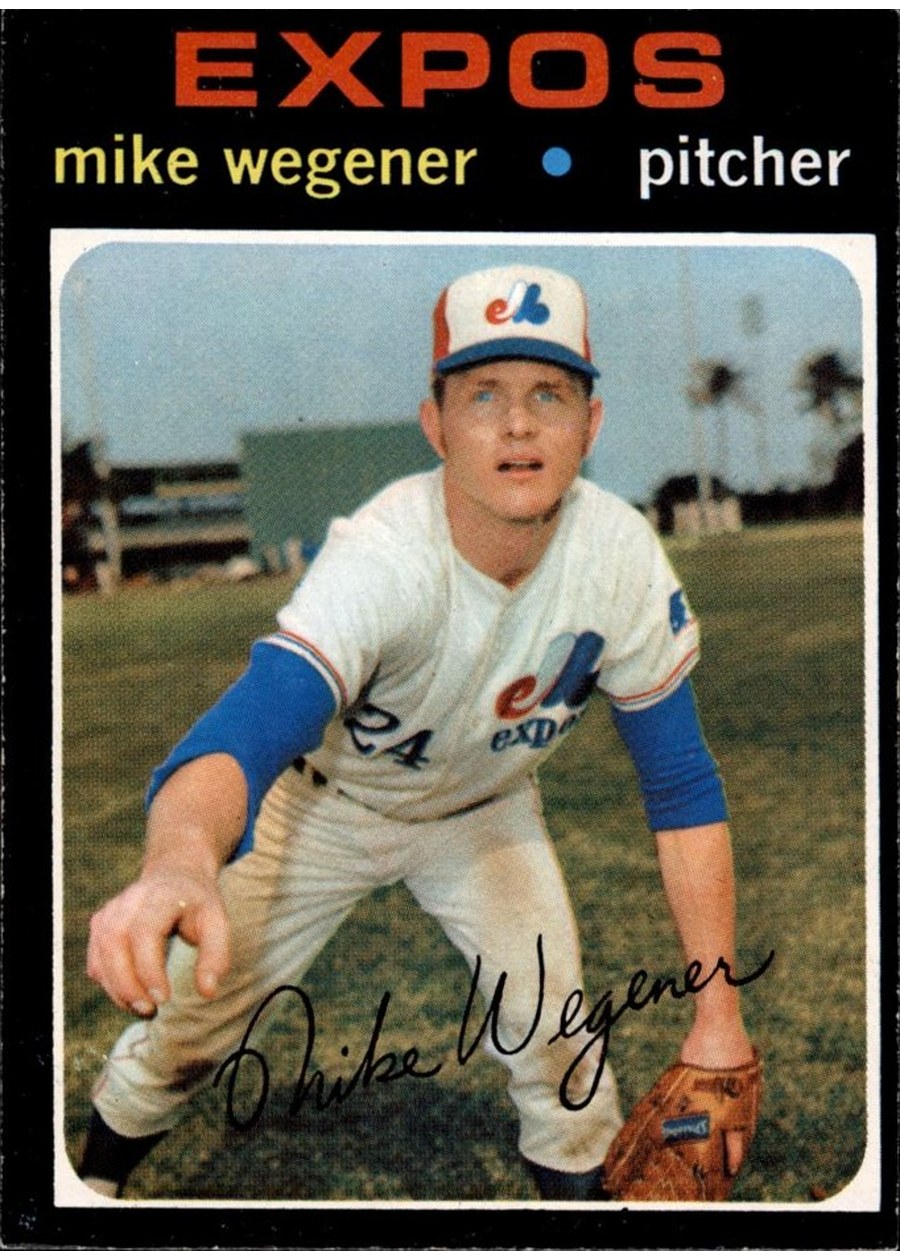 1971 Topps #608 Mike Wegener, Montreal Expos
