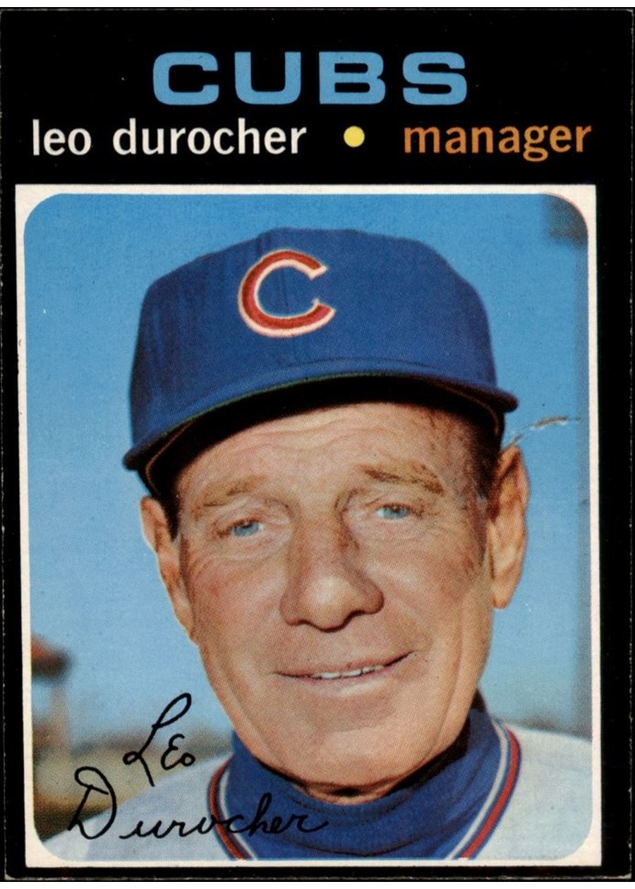 1971 Topps #609 Leo Durocher, Chicago Cubs