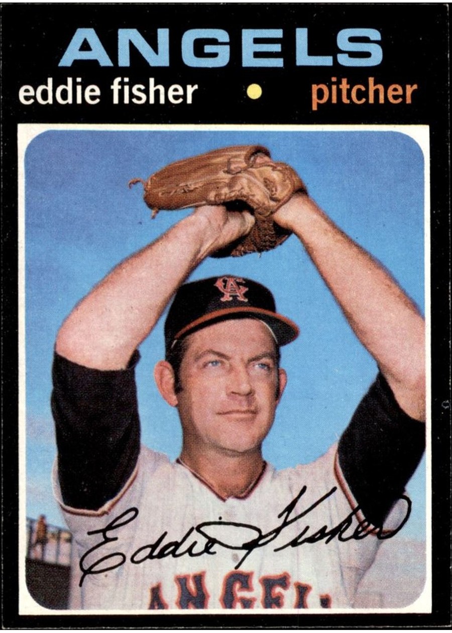 1971 Topps #631 Eddie Fisher, California Angels