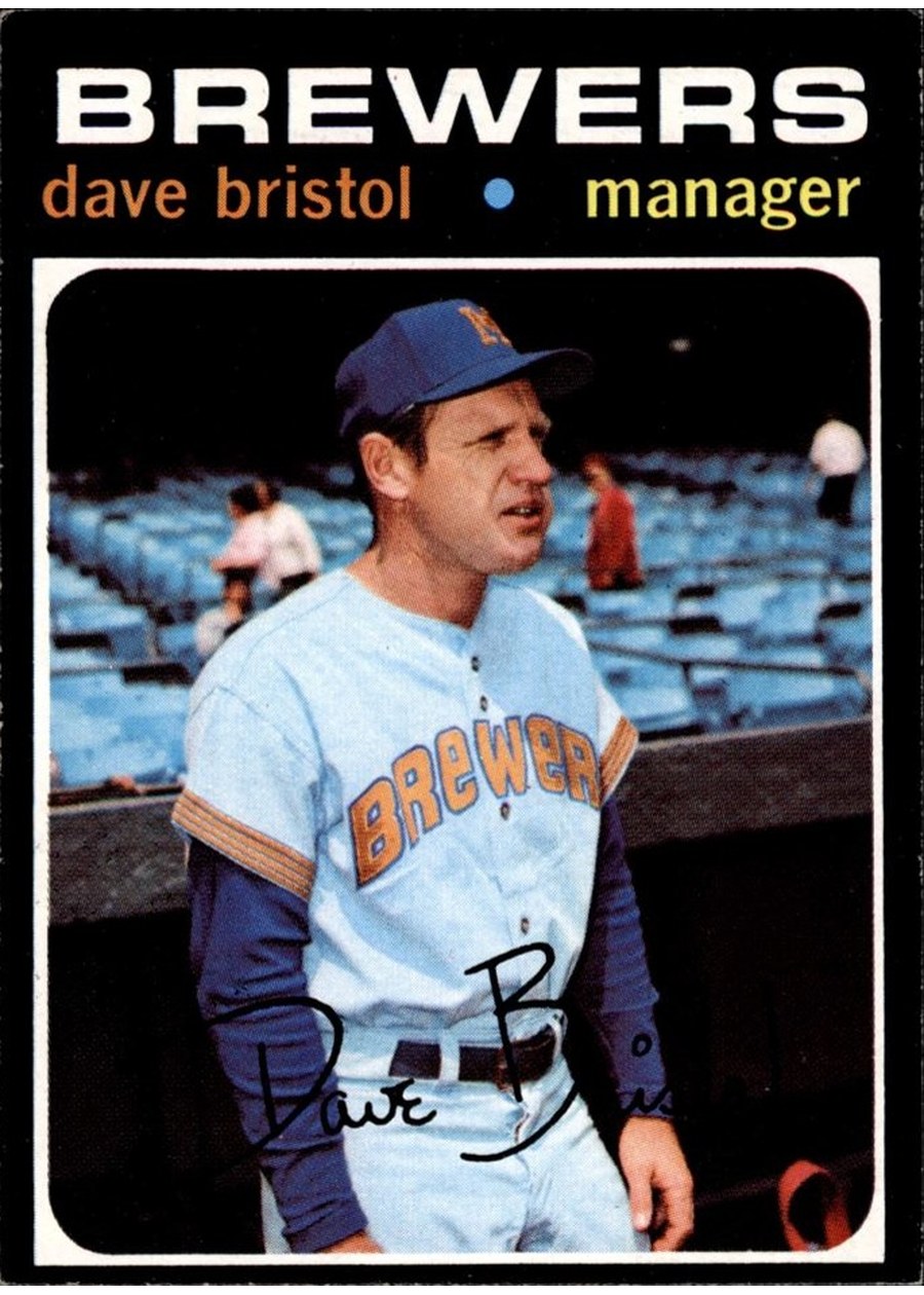 1971 Topps #637 Dave Bristol, Milwaukee Brewers