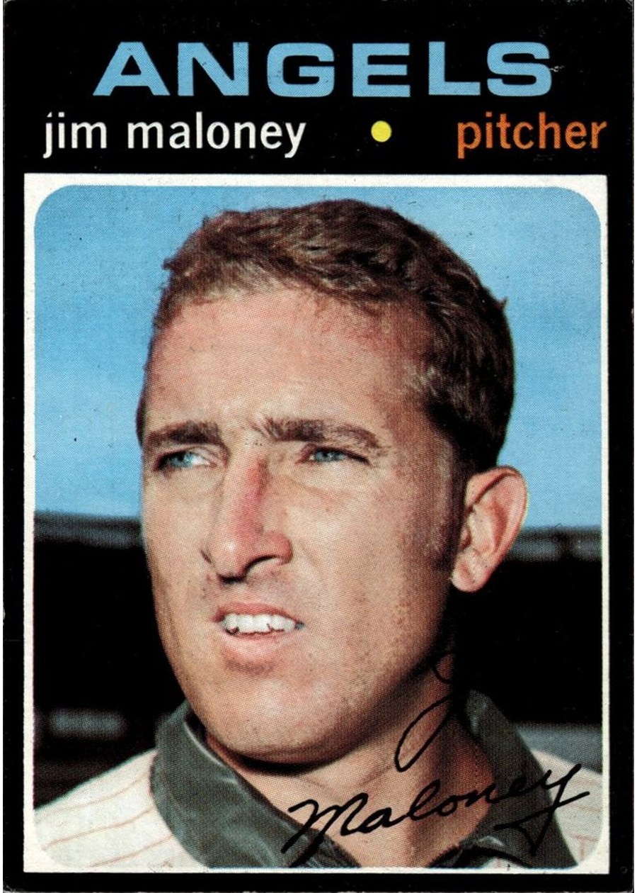 1971 Topps #645 Jim Maloney, California Angels