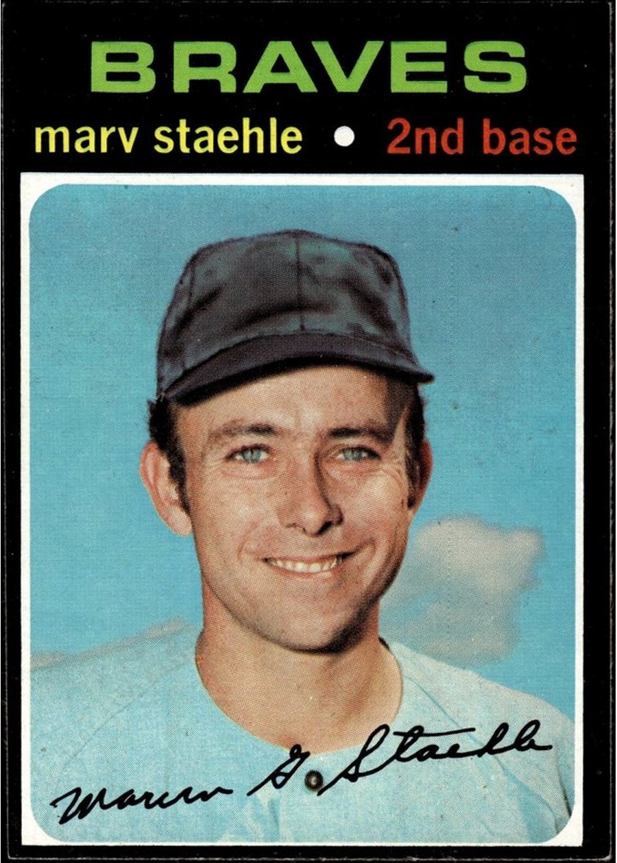 1971 Topps #663 Marv Staehle, Atlanta Braves