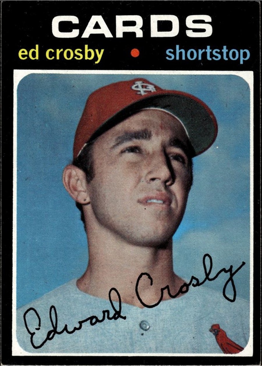 1971 Topps #672 Ed Crosby, St. Louis Cardinals