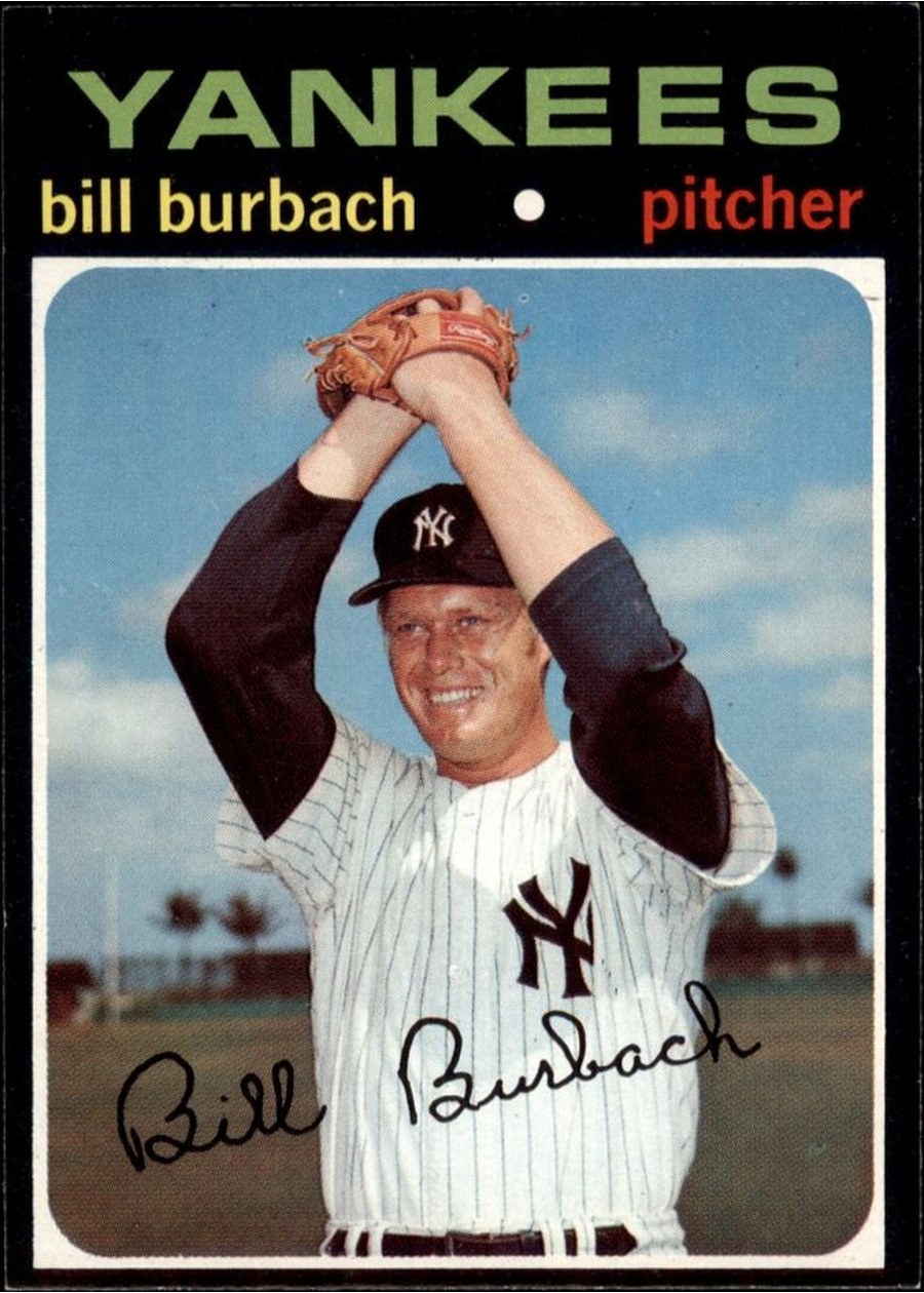 1971 Topps #683 Bill Burbach, New York Yankees