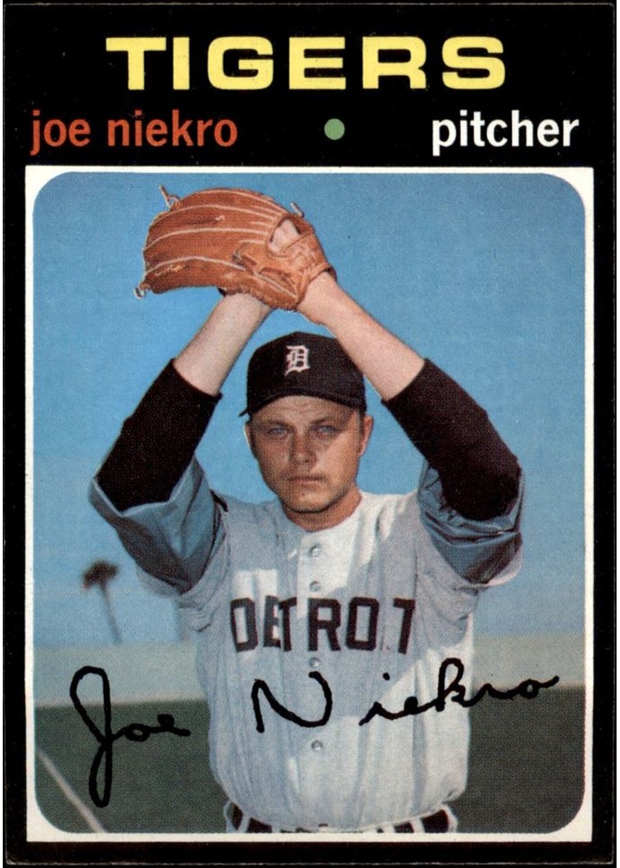 1971 Topps #695 Joe Niekro, Detroit Tigers